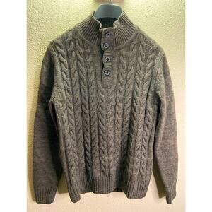 Lorenzo Magni Made in Italy Vintage Wool Blend  Knit Pattern Sweater Size M